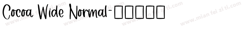 Cocoa Wide Normal字体转换